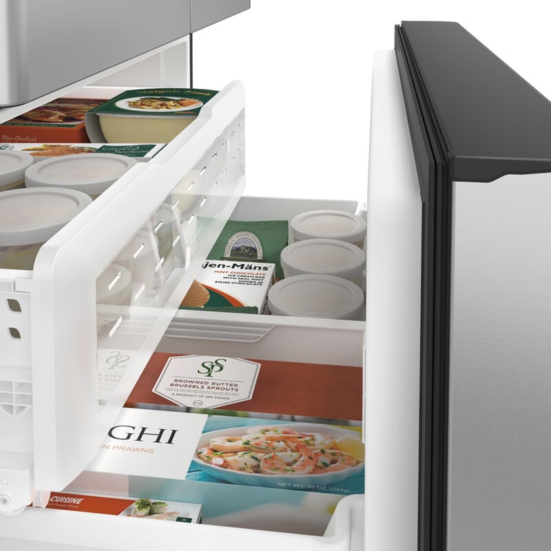 Cafe 36 in. 27.8 cu. ft. Smart French Door Refrigerator with Ice & Water Dispenser - Stainless Steel, Stainless Steel, hires