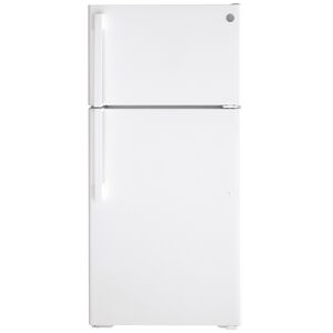 GE 28 in. 15.6 cu. ft. Top Freezer Refrigerator - White, White, hires