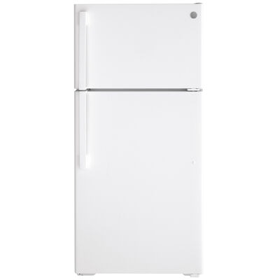 GE 28 in. 15.6 cu. ft. Top Freezer Refrigerator - White | GTE16GTNRWW