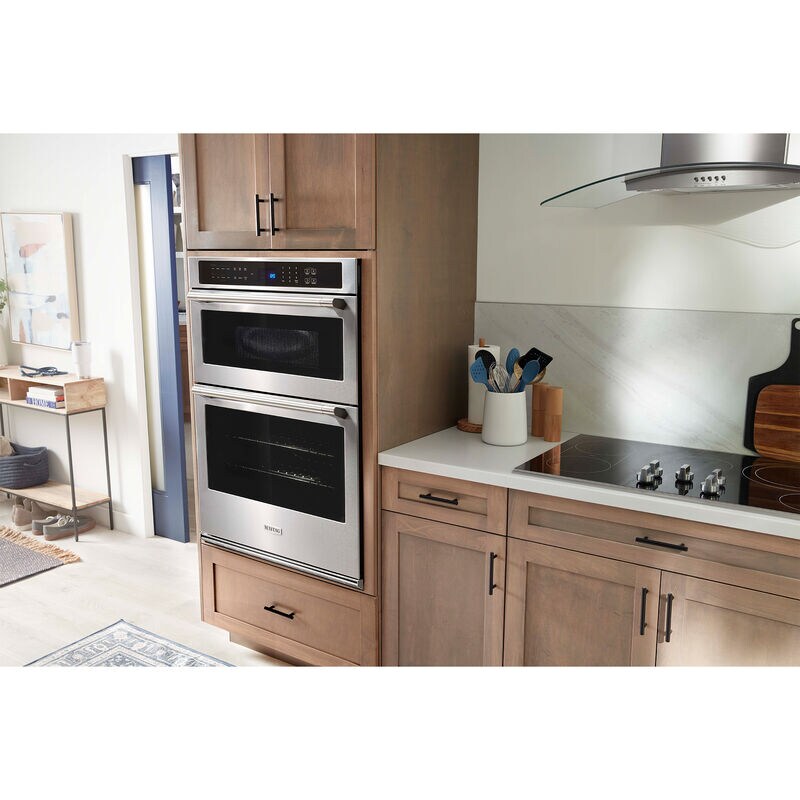 Maytag 30 in. 6.4 cu. ft. Electric Microwave/Wall Oven Combo with True European Convection & Sensor Cooking - Fingerprint Resistant Stainless Steel, , hires