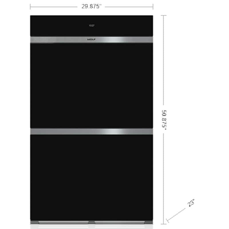 Wolf M Series 30 in. 10.2 cu. ft. Smart Top Control Electric Double Wall Oven with Standard Convection - Black, , hires