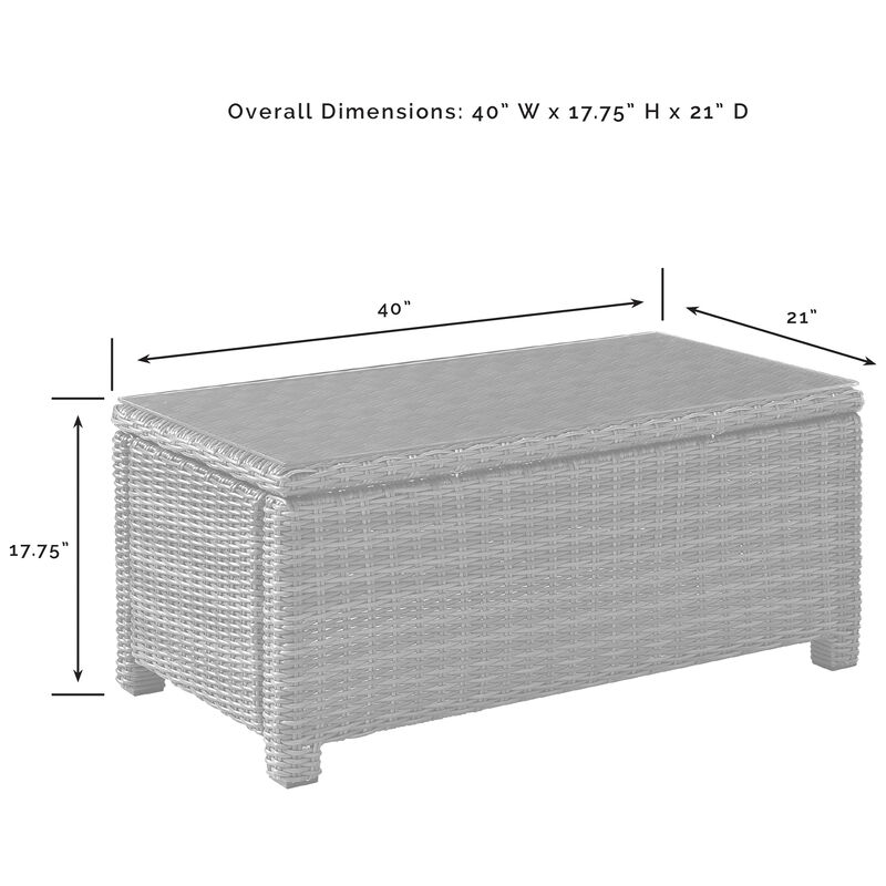 Crosley Bradenton 4-Piece Outdoor Loveseat Patio Furniture Set - Sangria, , hires