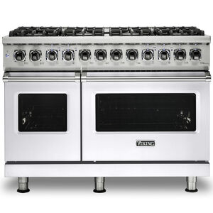 Viking 5 Series 48 inch 7.3 cu. ft. Convection Double Oven Freestanding Dual Fuel Range with 8 Sealed Burners - White, , hires