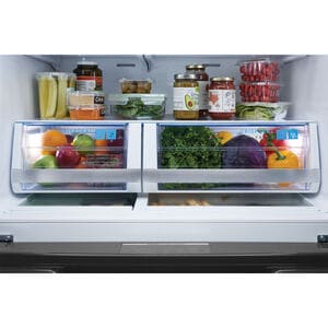 Frigidaire Gallery 36 in. 21.5 cu. ft. Counter Depth 4-Door French Door Refrigerator with External Ice & Water Dispenser and Custom-Flex Temp Drawer - Stainless Steel, Stainless Steel, hires