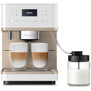 Miele CM 6360 MilkPerfection Countertop Coffee Machine - Lotus white, Lotus White, hires