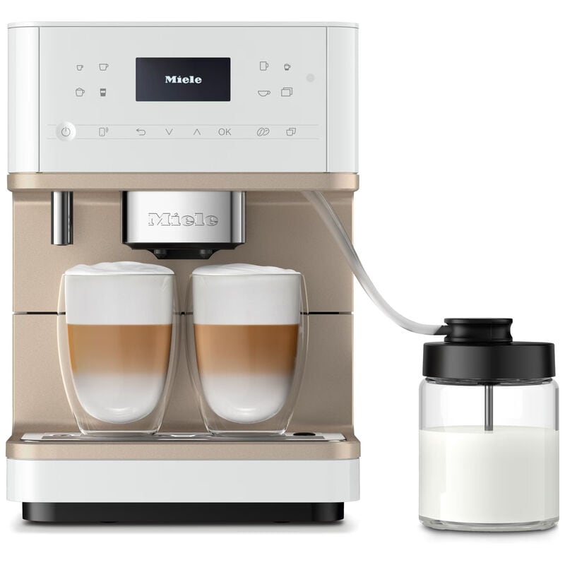 Miele CM 6360 MilkPerfection Countertop Coffee Machine - Lotus white, Lotus White, hires