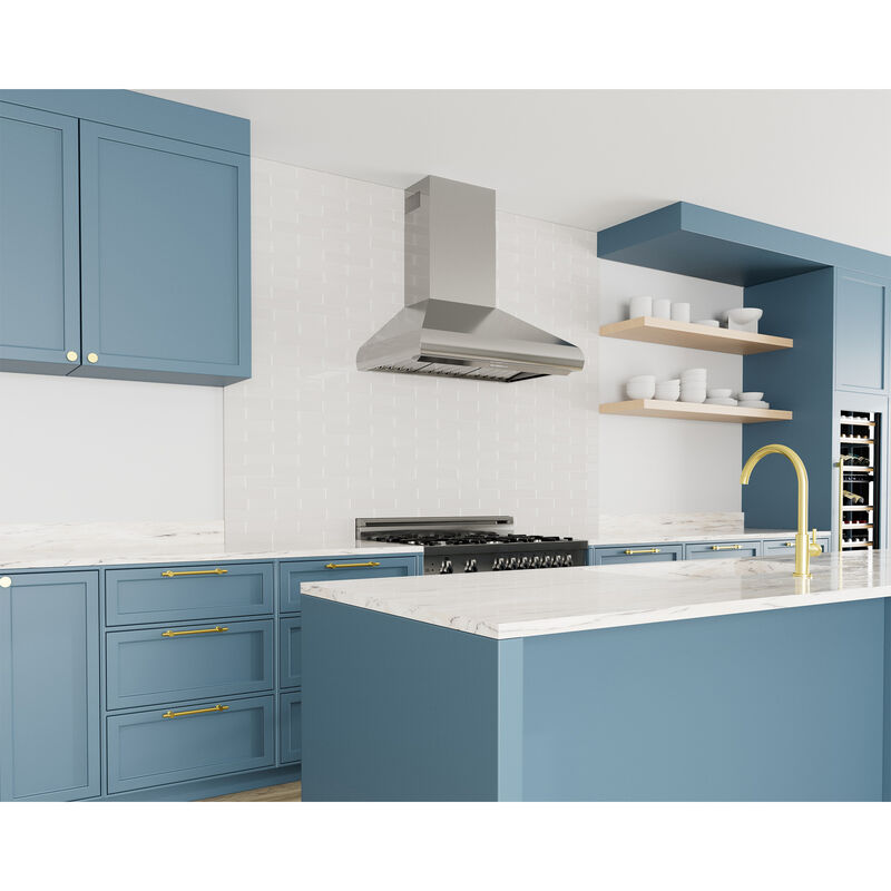 XO 36 in. Ducted Chimney Style Range Hood with 1000 CFM, 3 Fan Speeds & 2 LED Lights - Stainless Steel, , hires