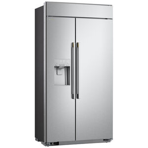 LG Signature 42 in. 25.6 cu. ft. Built-In Smart Counter Depth Side-by-Side Refrigerator with Ice & Water Dispenser - Stainless Steel, , hires
