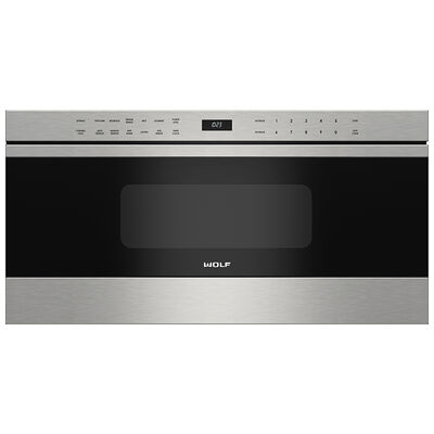 Wolf 30 in. 1.2 cu. ft. Microwave Drawer with 10 Power Levels & Sensor Cooking Controls - Stainless Steel | MD30TES