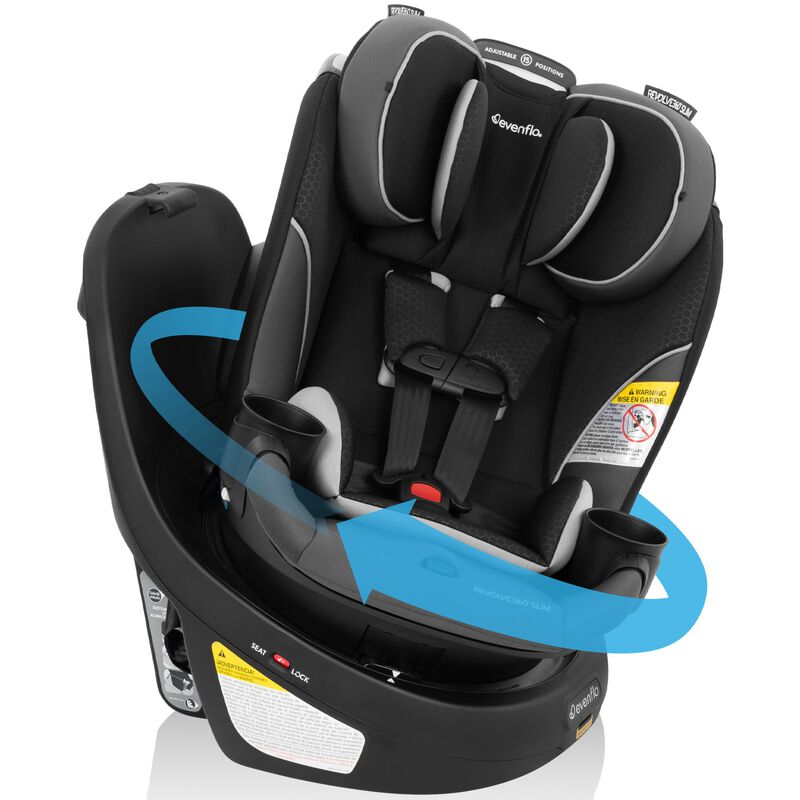 Evenflo Revolve 360 Slim 2-in-1 Rotating Car Seat - Canton Black, , hires