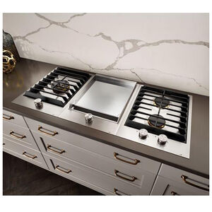 JennAir Custom 15 in. 1-Burner Natural Gas Cooktop with Simmer Burner & Power Burner - Stainless Steel, , hires
