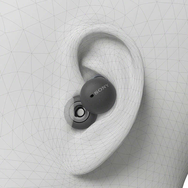 Sony LinkBuds Truly Wireless Earbuds (Smoke White), White, hires