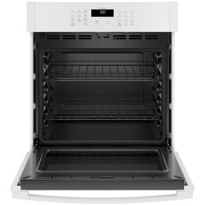 GE 27 in. 4.3 cu. ft. Smart Electric Single Wall Oven - White, White, hires