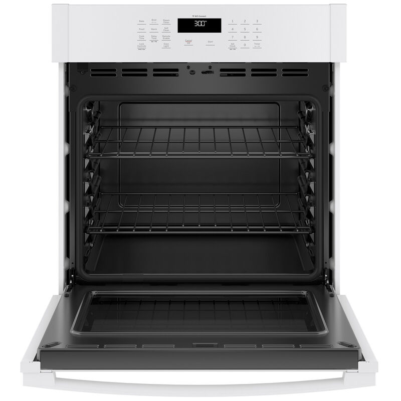 GE 27 in. 4.3 cu. ft. Smart Electric Single Wall Oven - White, White, hires