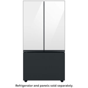 Samsung BESPOKE 3-Door French Door Bottom Panel for Refrigerators - Matte Black Steel, , hires