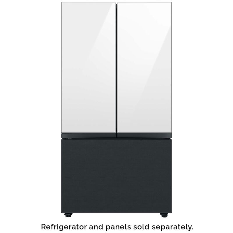 Samsung BESPOKE 3-Door French Door Bottom Panel for Refrigerators - Matte Black Steel, , hires