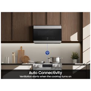 Samsung 30 in. 2.1 cu. ft. 1000W Smart Over-the-Range Microwave with 500 CFM & Sensor Cooking - Stainless Steel, , hires