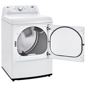 LG 27 in. 7.3 cu. ft. Electric Dryer with Sensor Dry Technology & Solid White Door Trim - White, , hires