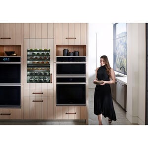 Monogram Minimalist Series 30 in. 10 cu. ft. Smart Top Control SpeedElectric Double Wall Oven with True European Convection - Stainless Steel, , hires