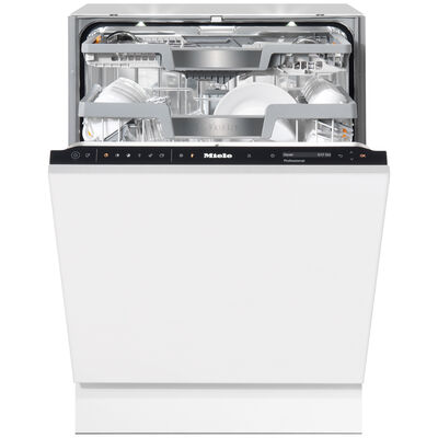 Miele 24 in. Smart Built-In Dishwasher with Top Control, 45 dBA Sound Level, 16 Place Settings, 8 Wash Cycles & Sanitize Cycle - Custom Panel Ready | PFD104SCVI24