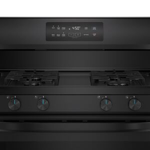 Midea 30 in. 6.1 cu. ft. Gas Range with 4 Sealed Burners - Black, Black, hires
