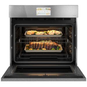 Cafe Minimal Series 30 in. 5 cu. ft. Smart Electric Single Wall Oven with True European Convection - Platinum Glass, Platinum Glass, hires