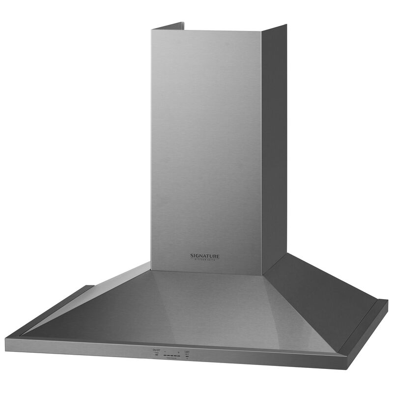 Signature Kitchen Suite 36 in. Chimney Style Smart Range Hood with 5 Speed Settings, 600 CFM & 1 LED Light - Stainless Steel, , hires