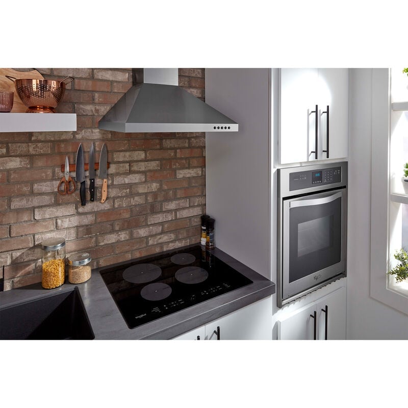 Whirlpool 24 in. 4-Burner Induction Cooktop with Simmer Burner & Power Burner - Black, , hires