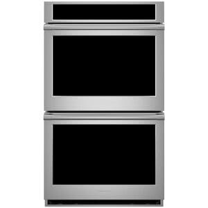 Monogram Statement Series 30 in. 10 cu. ft. Smart Top Control SpeedElectric Double Wall Oven with True European Convection - Stainless Steel, , hires