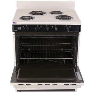 Premier 30 in. 3.9 cu. ft. Electric Range with Coil Burners - Bisque, Bisque, hires
