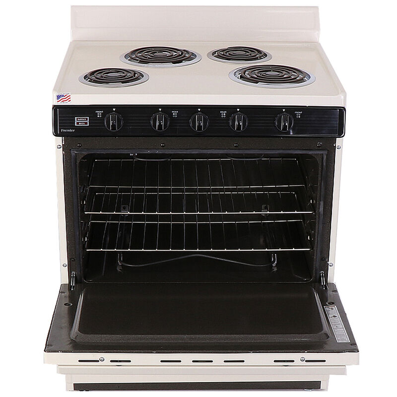 Premier 30 in. 3.9 cu. ft. Electric Range with Coil Burners - Bisque, Bisque, hires