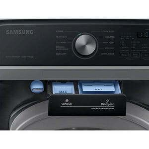 Samsung 27 in. 4.6 cu. ft. Smart Top Load Washer with ActiveWave Agitator & Active WaterJet - Brushed Black, Brushed Black, hires
