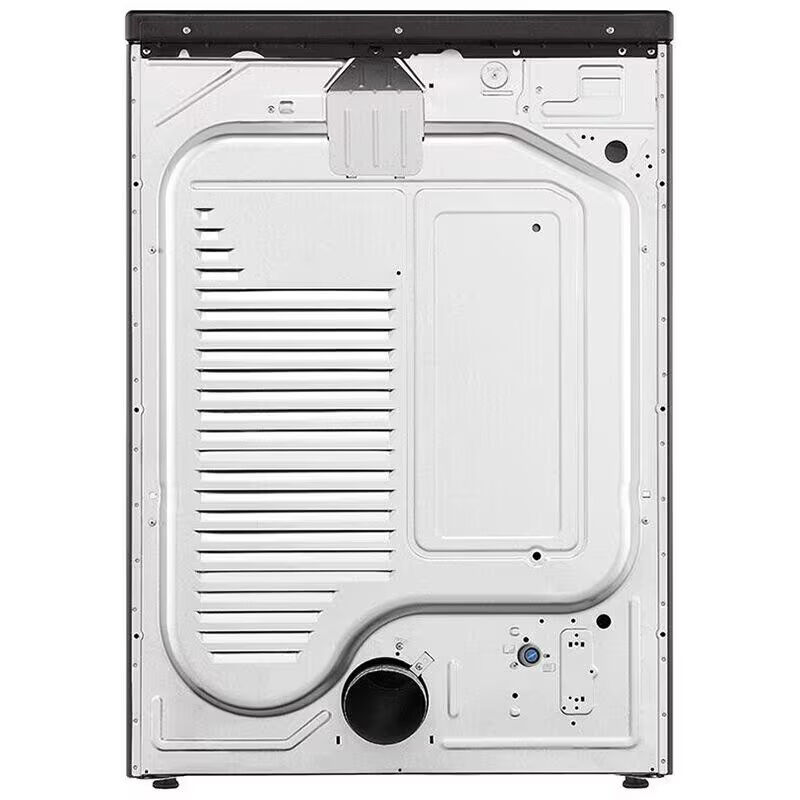 LG 27 in. 7.4 cu. ft. Smart Stackable Round-Door Gas Dryer with Built-In Intelligence, Sensor Dry, Turbo Steam, Sanitize & Steam Cycle - Black Steel, Black Steel, hires