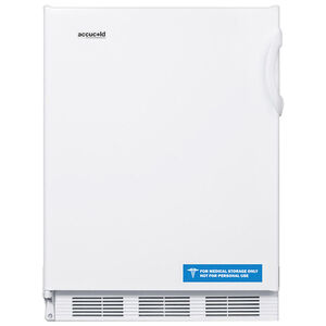 Summit AccuCold 24 in. 5.1 cu. ft. Mini Fridge with Freezer Compartment - White, , hires