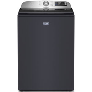 Maytag Pet Pro 27 in. 5.2 cu. ft. Smart Top Load Washer with Agitator & Sanitize with Oxi - Midnight Steel, Midnight Steel, hires