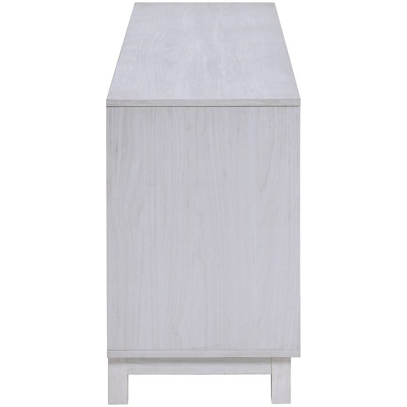 Lilola Summit 70"W White Walnut Finish TV Stand Console with Fireplace and Heater, , hires