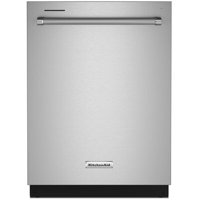 KitchenAid 24 in. Top Control Dishwasher with 44 dBa Sound Level & 3rd-Rack - PrintShield Stainless | KDTM405PPS