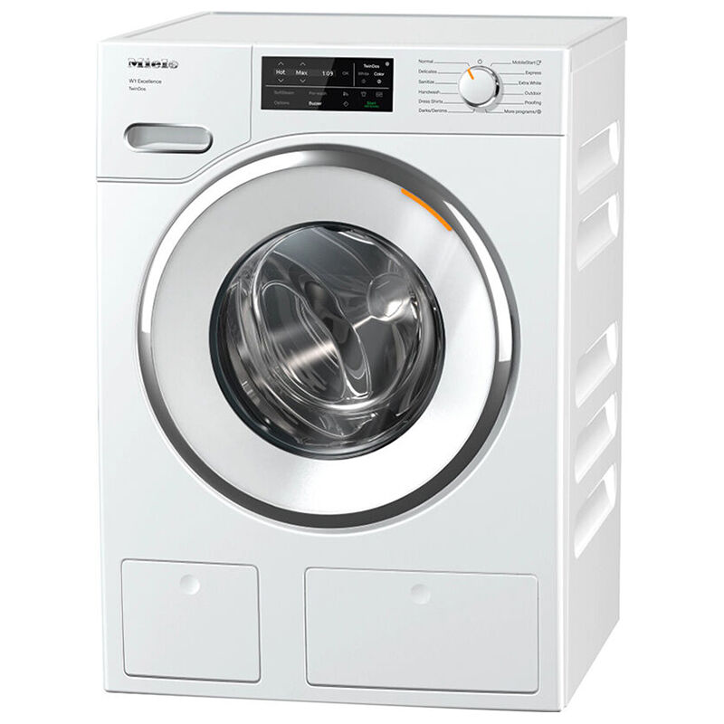 Miele TwinDos 24 in. 2.26 cu. ft. Smart Stackable Front Load Washer with Sanitize Cycle & Steam Cycle - Lotus White, , hires