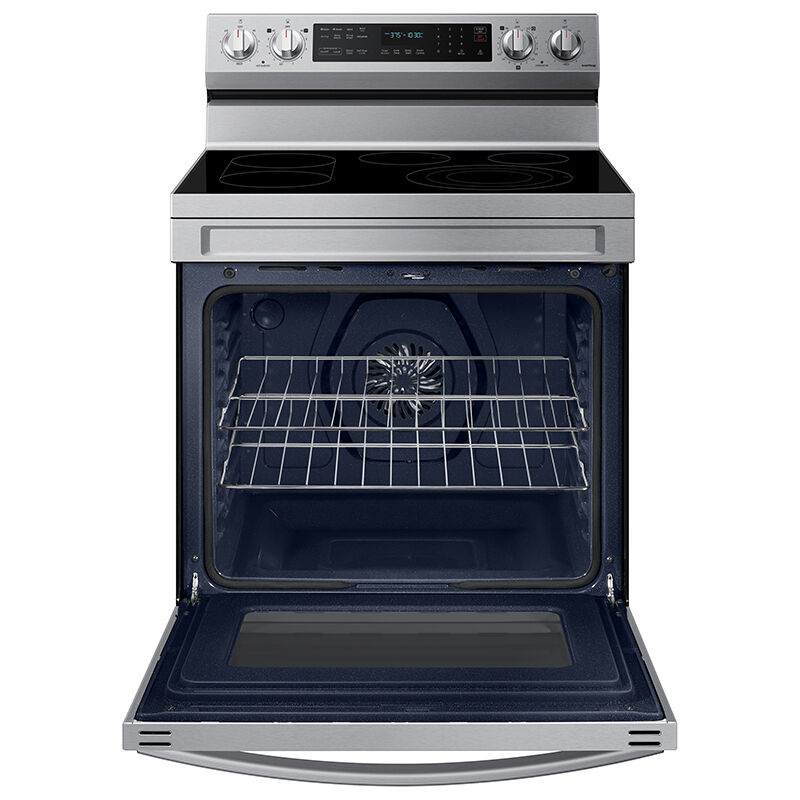 Samsung 30 in. 6.3 cu. ft. Air Fry Convection Oven Freestanding Electric Range with 5 Radiant Burners & Griddle - Stainless Steel, Stainless Steel, hires