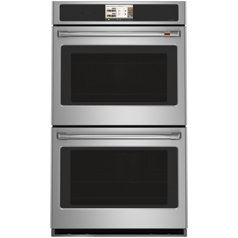 Cafe Professional Series 30 in. 10.0 cu. ft. Smart Top Control Electric Double Wall Oven with True European Convection with French Doors - Stainless Steel, , hires