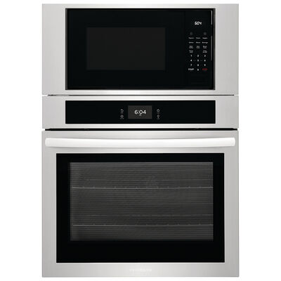 Frigidaire 30" 6.9 Cu. Ft. Microwave/Electric Wall Oven Combo with Standard Convection & Self Clean - Stainless Steel | FCWM3027AS
