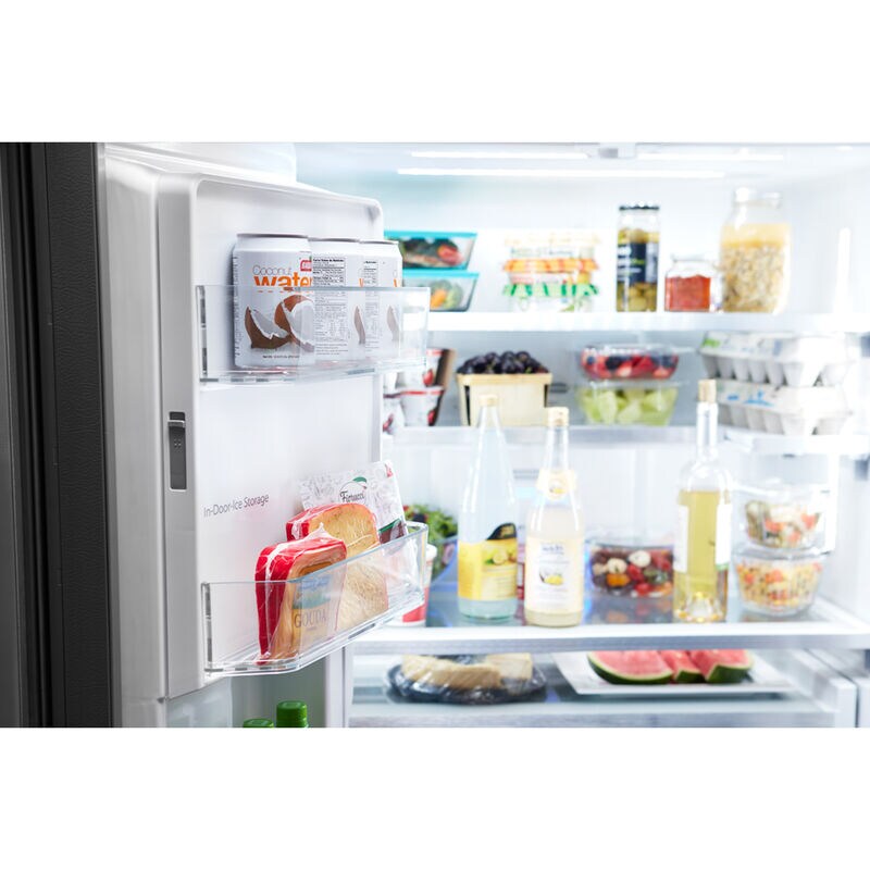 Whirlpool 36 in. 23.8 cu. ft. Counter Depth French Door Refrigerator with Ice & Water Dispenser - Black Stainless Steel, Black Stainless Steel, hires
