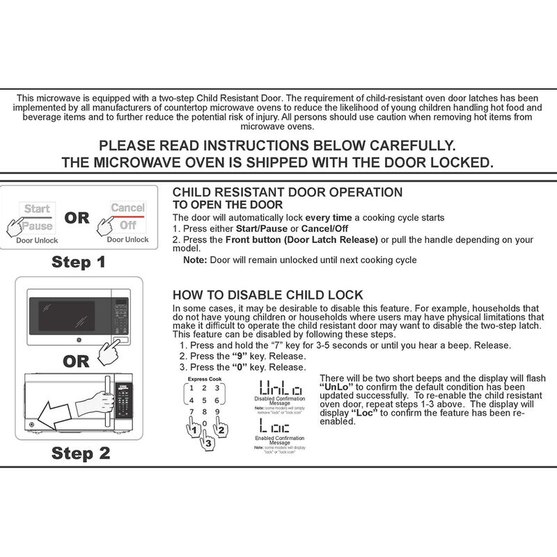 GE 20 in. 1.1 cu. ft. Countertop Microwave - Black, Black, hires