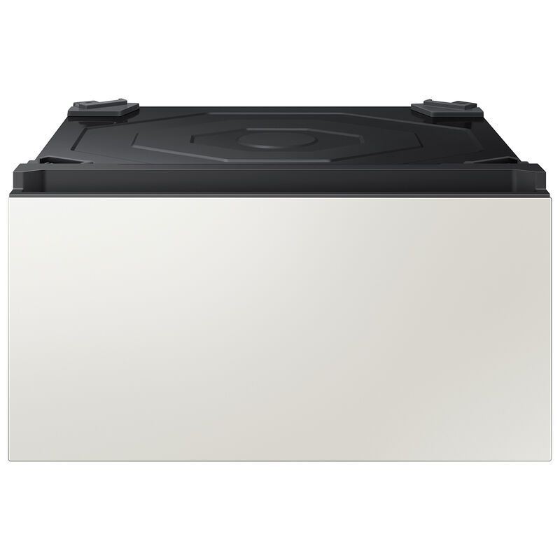 Samsung Bespoke 27 in. Wide Laundry Pedestal with Storage Drawer - Ivory, , hires