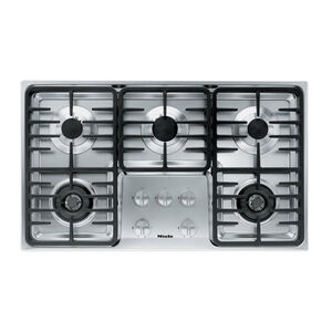Miele Professional Series 36 in. 5-Burner Natural Gas Cooktop - Stainless Steel, , hires
