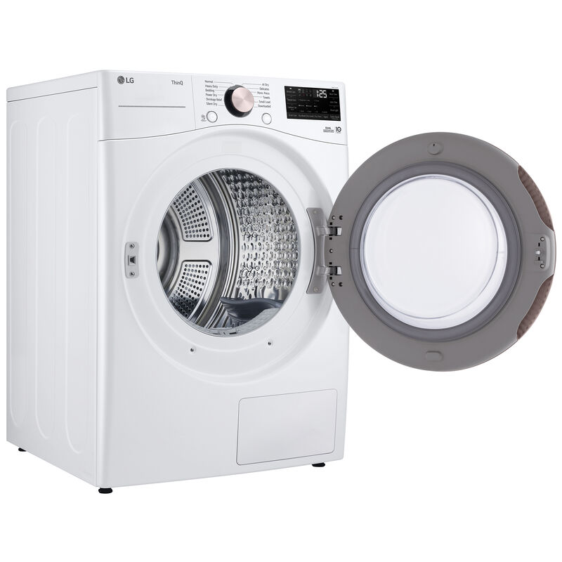 LG 27 in. 7.8 cu. ft. Smart Stackable Ventless Electric Dryer with Dual Inverter Heat Pump & AI Sensor Dry - White, , hires