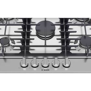 Bosch 300 Series 30 in. 5-Burner Natural Gas Cooktop with Simmer Burner & Power Burner - Stainless Steel, , hires
