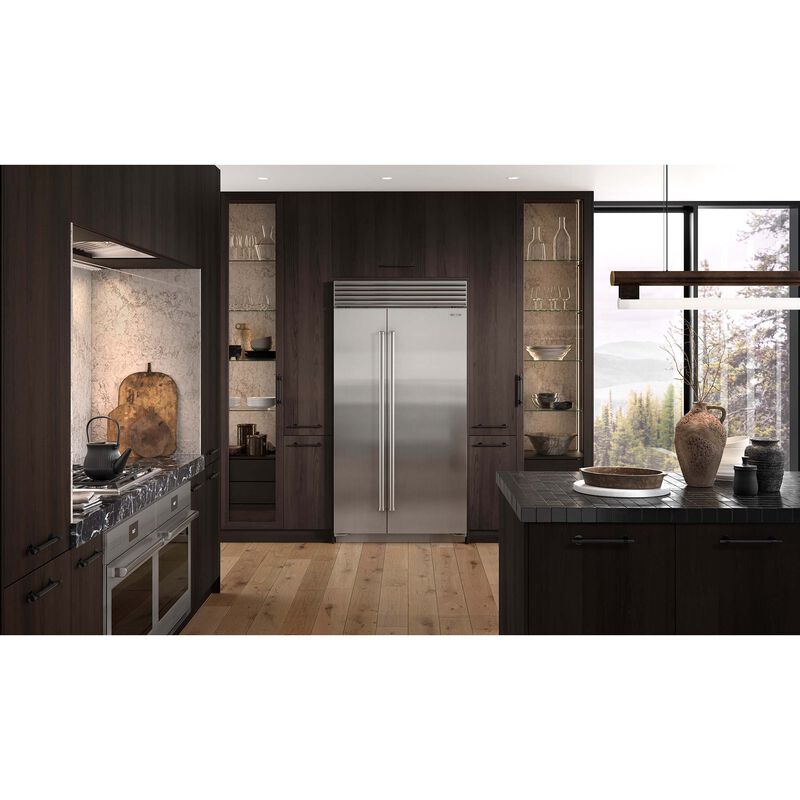 Sub-Zero Classic 42 in. 24.5 cu. ft. Built-In Smart Counter Depth Side-by-Side Refrigerator with Professional Handles, Internal Ice & Water Dispenser - Stainless Steel, , hires