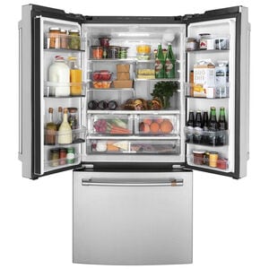 Cafe 33 in. 18.6 cu. ft. Counter Depth French Door Refrigerator with Internal Water Dispenser - Stainless Steel, Stainless Steel, hires