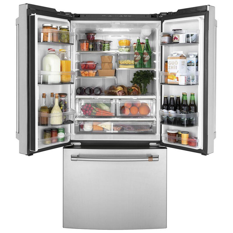 Cafe 33 in. 18.6 cu. ft. Counter Depth French Door Refrigerator with Internal Water Dispenser - Stainless Steel, Stainless Steel, hires